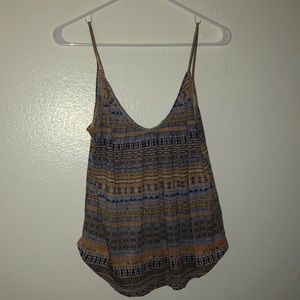 patterned loose tank top